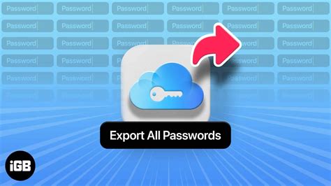 How do I export passwords from iCloud Keychain?