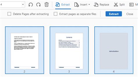 How do I extract Pages from a PDF by dragging?