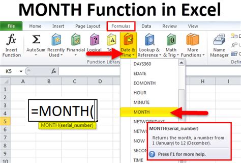 How do I extract monthly data in Excel?