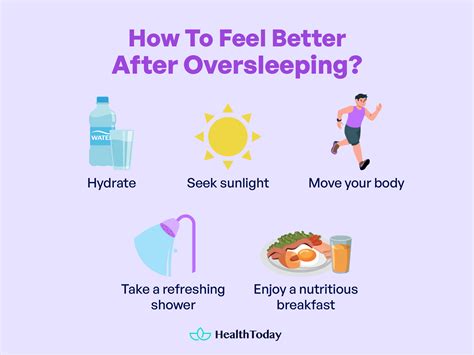 How do I feel better after oversleeping?