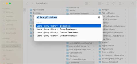 How do I find group containers on Mac?