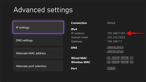 How do I find my IP address on my Xbox?