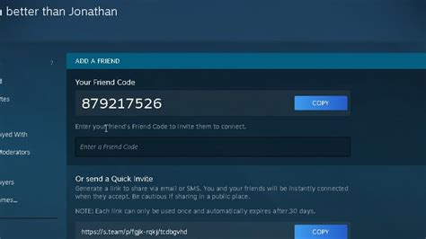 How do I find my Steam friend code without paying?