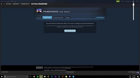 How do I find my blocked list on Steam?