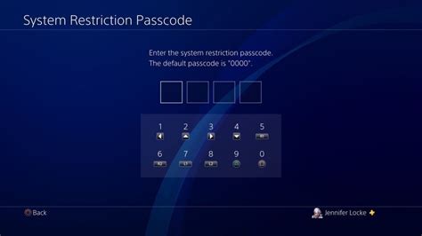 How do I find my restrictions code on PS4?