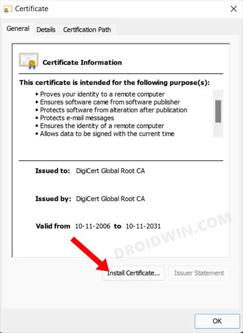 How do I find my root certificate in Windows 11?