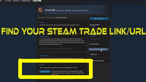 How do I find my steam trade URL on Youtube?