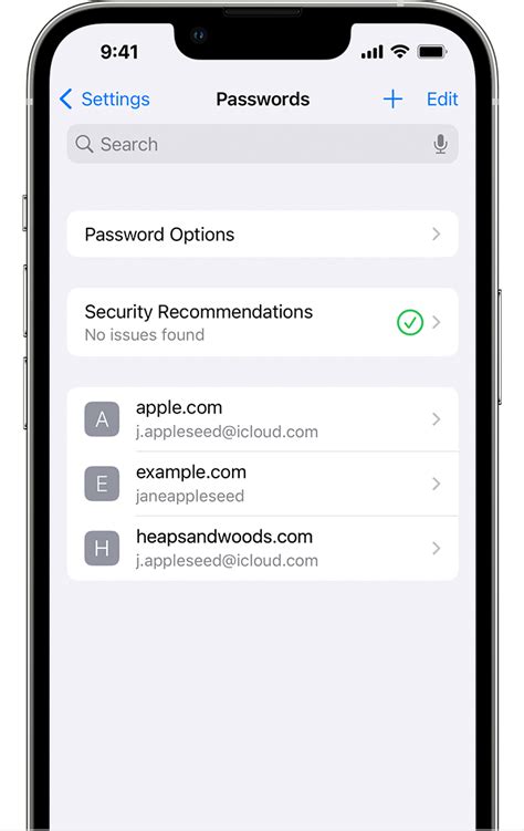 How do I find old passwords on my iPhone?