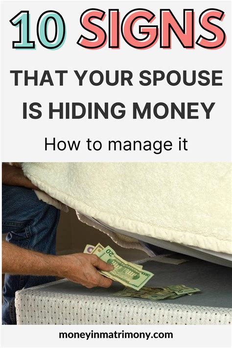 How do I find out if my spouse is hiding money?