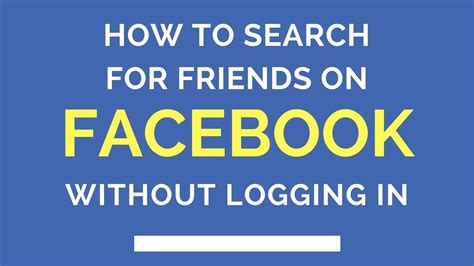 How do I find someone on Facebook without logging in?