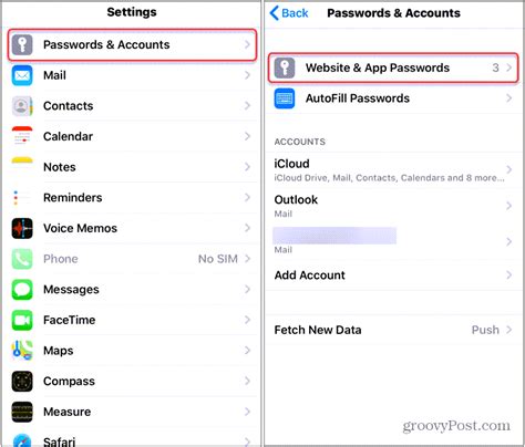 How do I find stored passwords in Safari on iPhone?