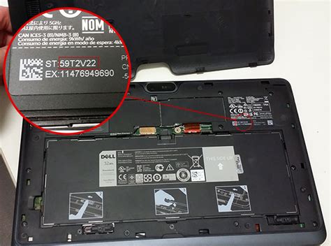 How do I find the Service Tag on my Dell laptop in bios?