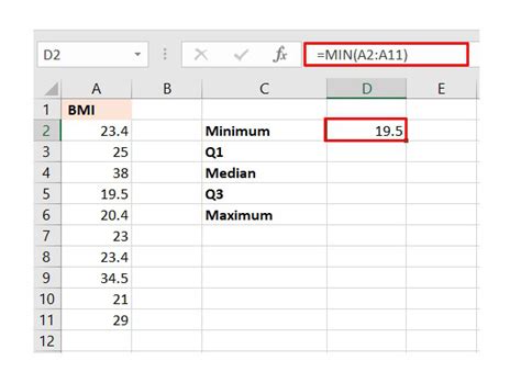 How do I find the numerical summary in Excel?