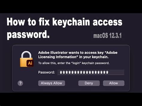 How do I fix Keychain Access?