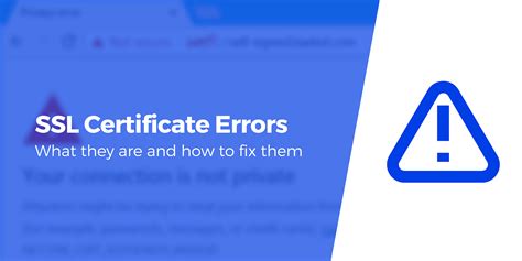 How do I fix SSL certificate error?