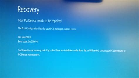 How do I fix Windows 10 recovery error?