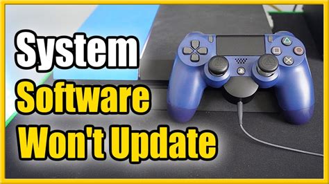 How do I fix an error on my PS4 system software?
