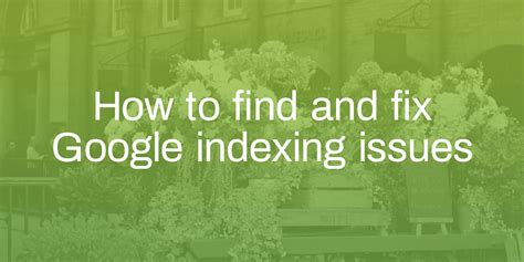 How do I fix indexing issues?