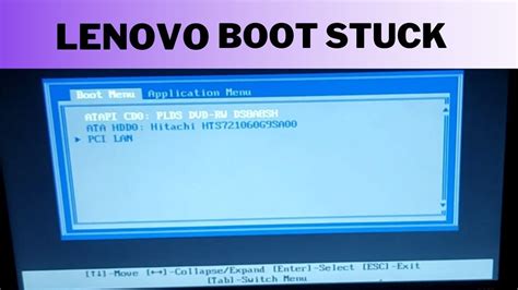 How do I fix my Lenovo Boot Menu stuck?