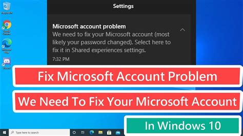How do I fix my Microsoft account on Windows 10?