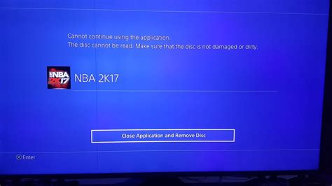 How do I fix my PS4 Cannot continue using the application?