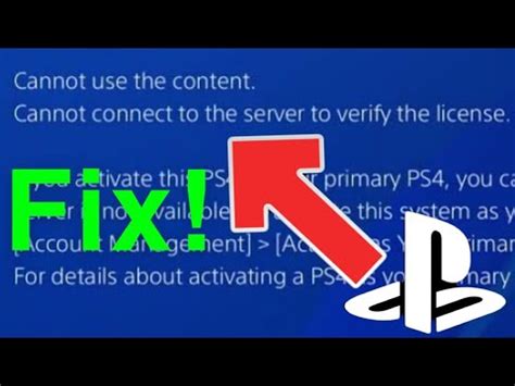 How do I fix my confirming license on PS4?