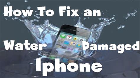 How do I fix my iPhone after water?
