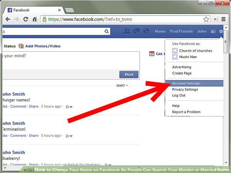 How do I fix my name change on Facebook?