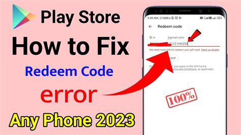How do I fix my play store redeem problem?
