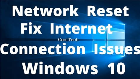 How do I fix network connection reset?