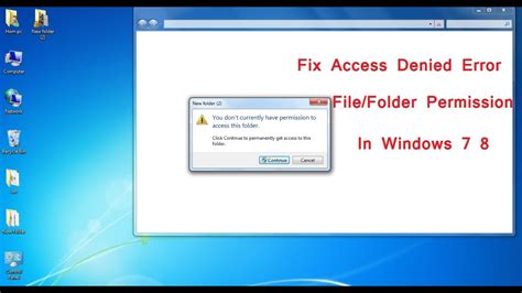 How do I fix permissions denied in Windows 7?