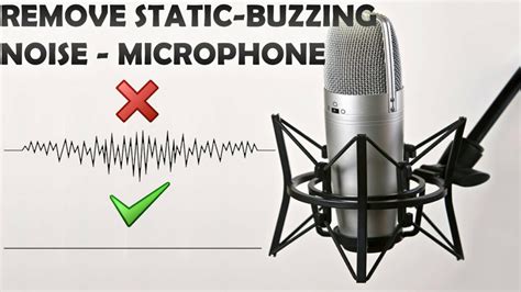 How do I fix static noise on my microphone?