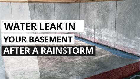 How do I fix the water in my basement after rain?