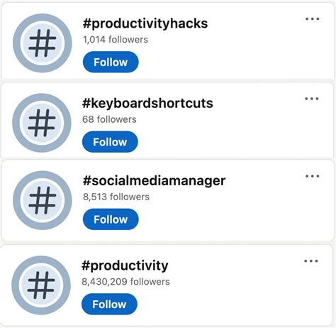 How do I follow hashtags on LinkedIn 2023?
