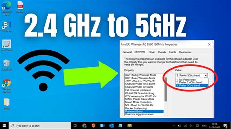 How do I force 2.4 GHz to 5GHz?