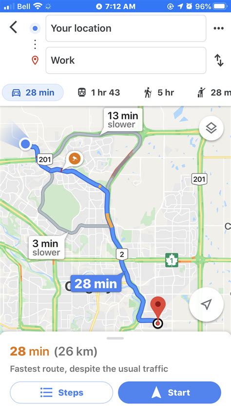 How do I force Google Maps to find an alternative route?