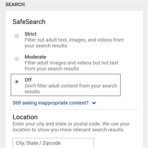 How do I force SafeSearch off?