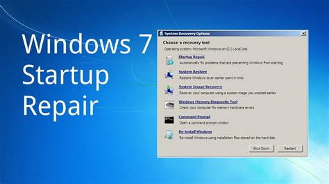 How do I force Windows 7 to repair startup?