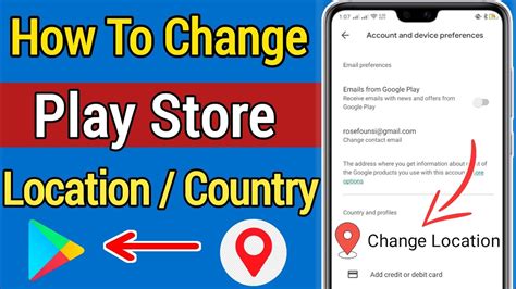 How do I force a country to change my play store?
