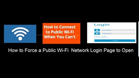 How do I force a public WiFi login page to open?