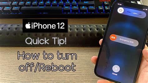 How do I force my iPhone 12 to turn off without sliding power?