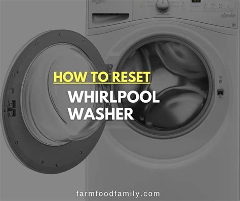 How do I force restart my Whirlpool washer?