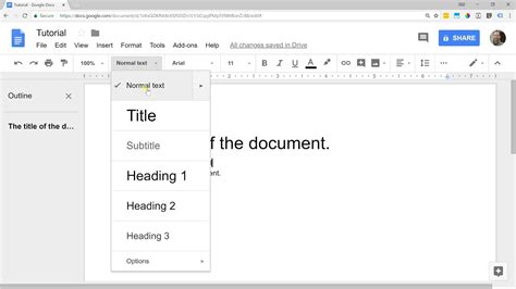 How do I format a Google Doc?