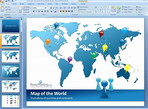 How do I format a Map in PowerPoint?