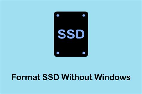 How do I format a new SSD without OS?