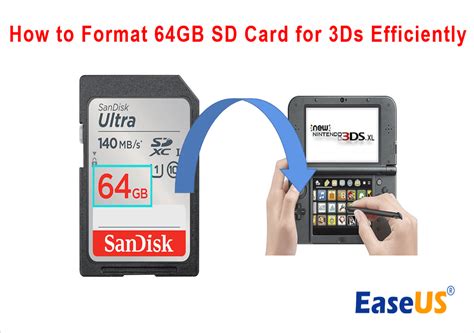 How do I format my 64GB card or higher for 3DS?
