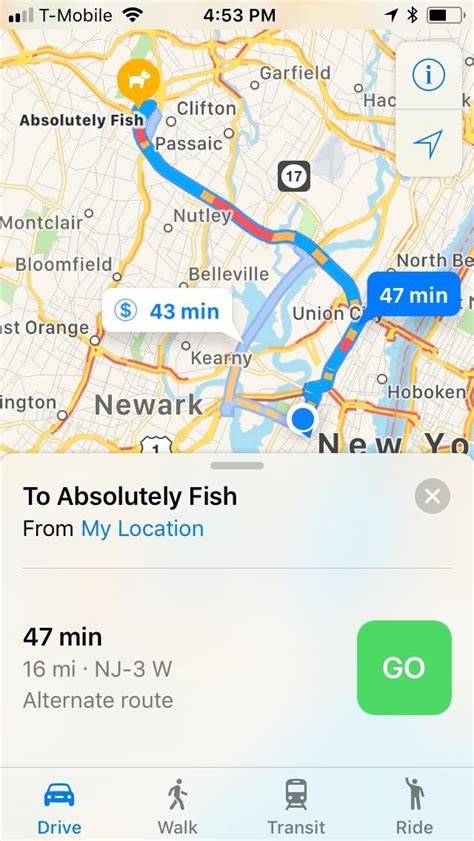 How do I get multiple routes on Apple Maps?