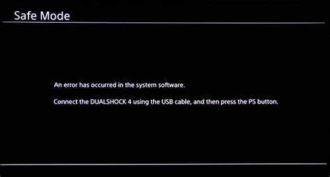 How do I get my PS4 out of Safe Mode without USB?