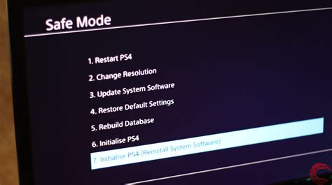 How do I get my PS4 out of safe mode without losing data?