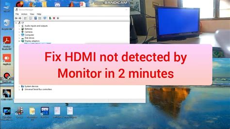 How do I get my computer to detect HDMI but not display?